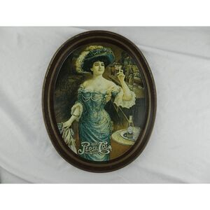Vintage 1983 Gibson Girl Drink Pepsi Cola Tray 11.5inx14.5in